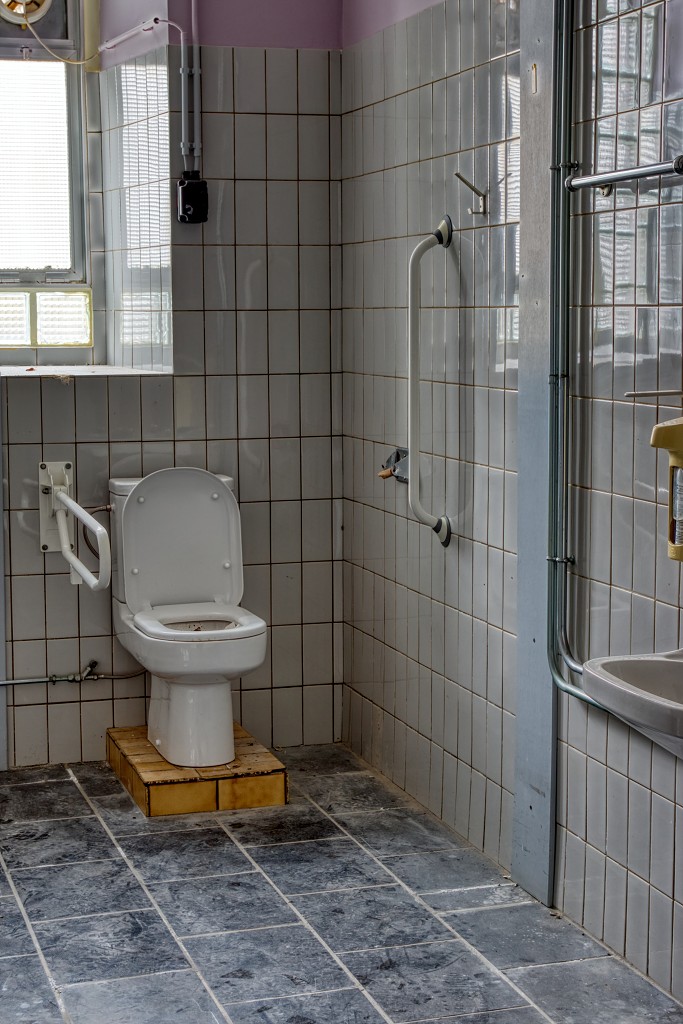 HDR urbex Sanatorium du basil toilet wc decay abandoned verlaten abandonne dolhain graffiti